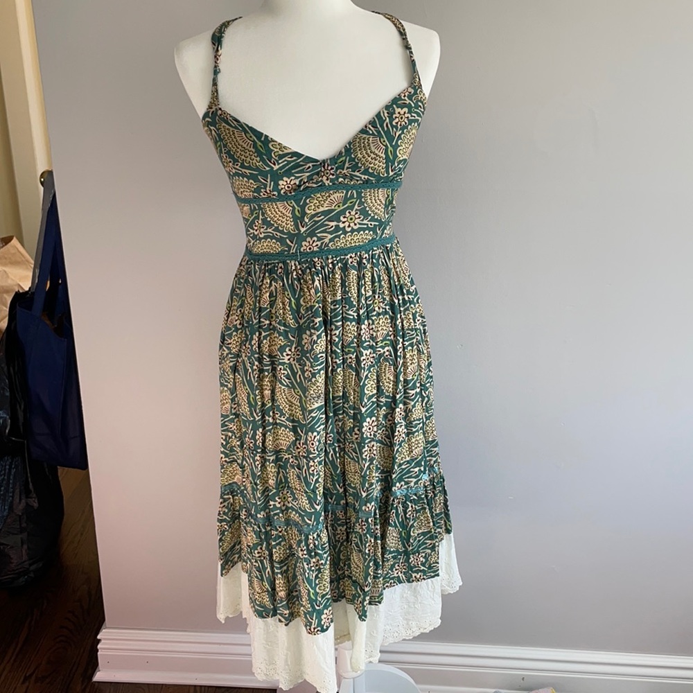 Free people green dress size 4